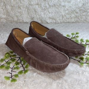 Fashion Mens Round Toe Fuax Suede Slip on Casual Loafers